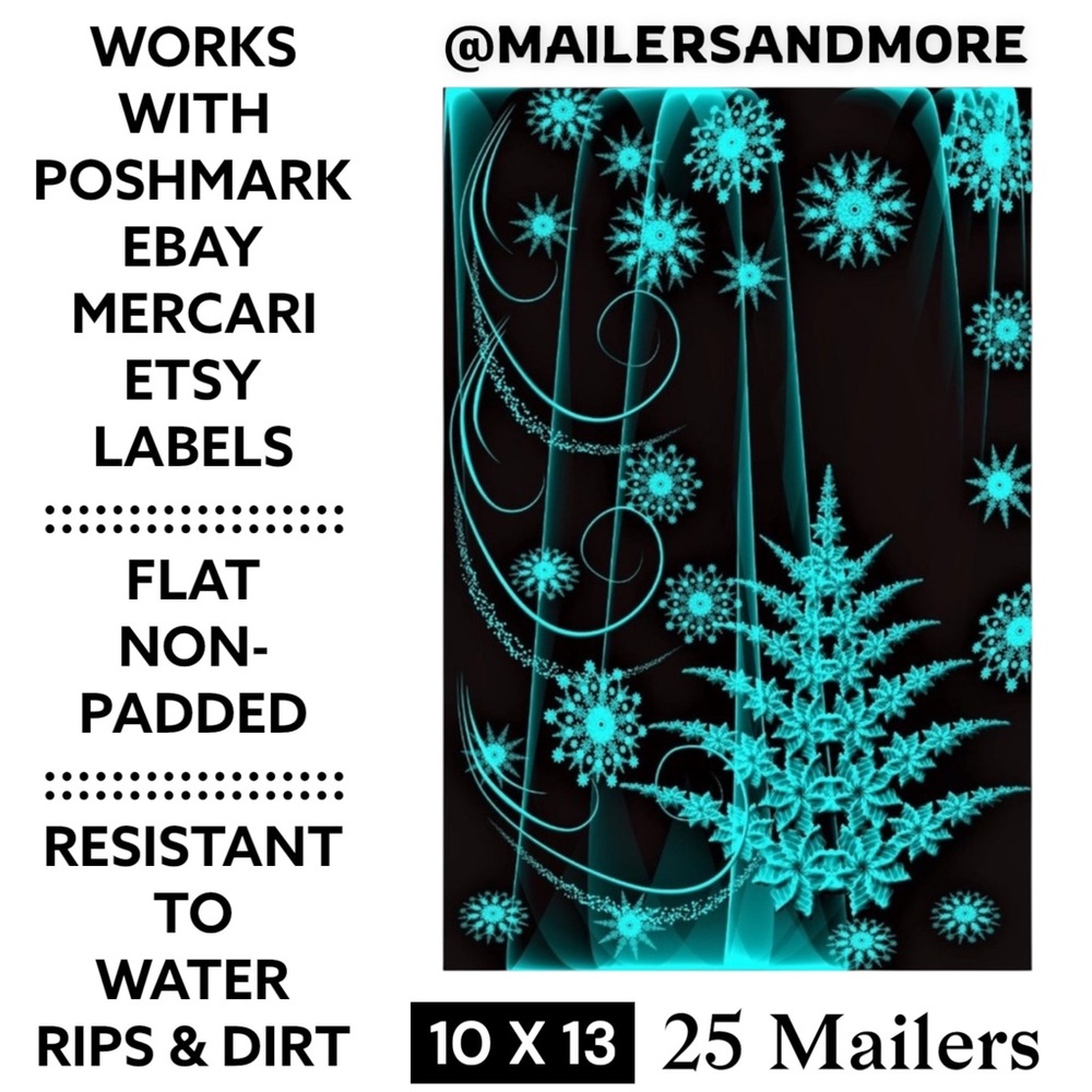 25 10X13 Emerald Tree Poly Mailer PRICE IS FIRM